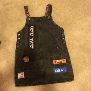 Jean overall dress